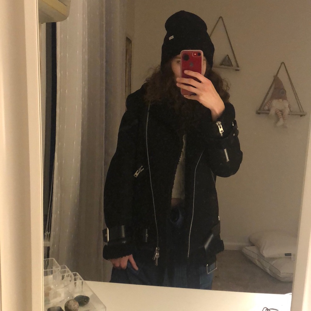 SOLD⚡️AllSaints Hawley Shearling Jacket - Picture 4 of 7